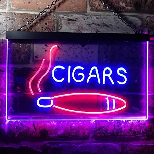 Cigars Dual LED Neon Light Sign3
